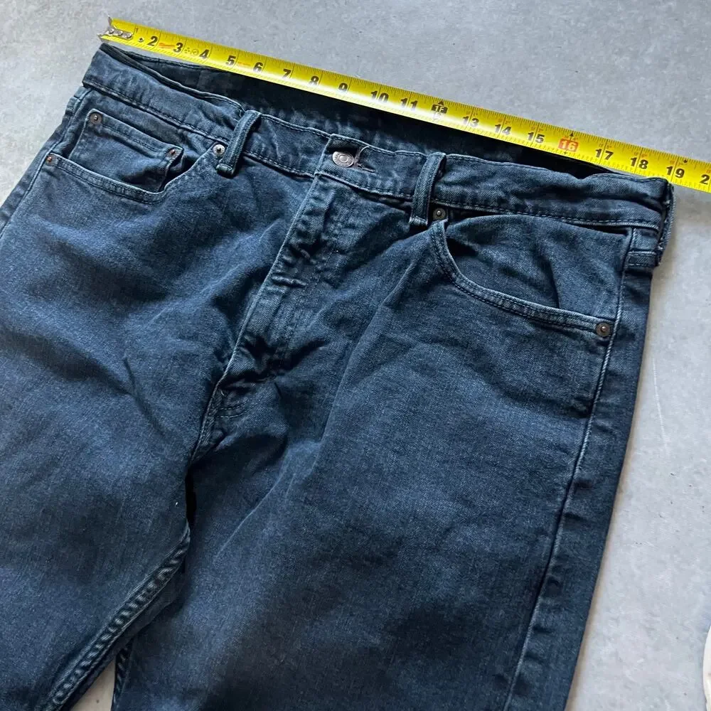 Levis 505 Regular Fit Straight Jeans Men's Size 38x32 Dark Wash Classic Fit
